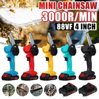 4 inch 3000w electric chain saw pruning chainsaw cordless garden tree logging trimming saw woodworking cutter tool kits