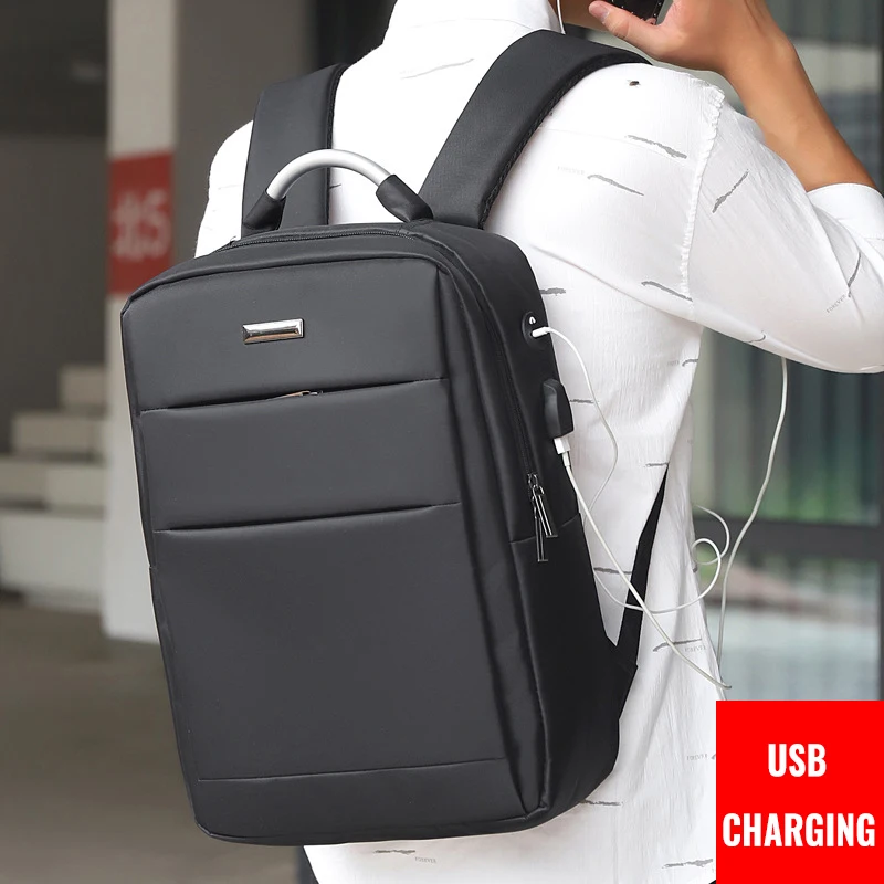 Fashion 15.6inch Laptop Backpack Men USB Charging Travel backpacks Work Business Bag Male Waterproof Schoolbag College Back Pack | Багаж и