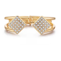 ornapeadia popular bracelet for women fashion ol simple gold plated open bracelet ladies diamond hollow wholesale bangles