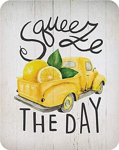 

AMELIA SHARPE Metal Tin Sign Vintage Lemon Truck Retro Style Bar Garage Coffee Shop Home Kitchen Garden Door Wall Art Deco 8"x12