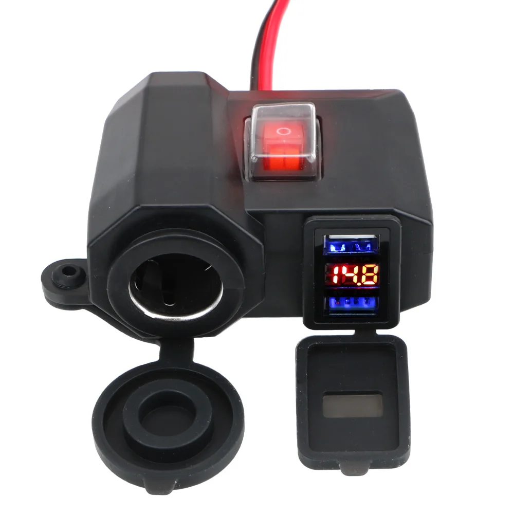 

Адаптер питания для мотоцикла, 5 В, 2,1 а, с двумя USB-портами