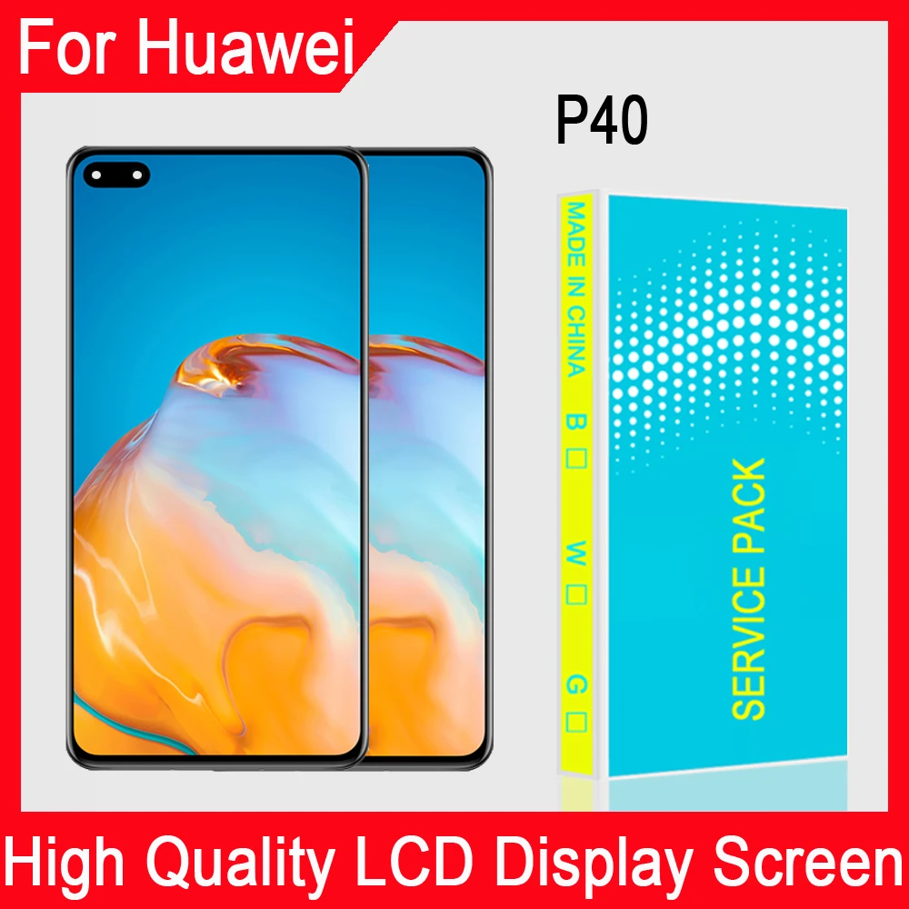 Pantalla LCD Original de 6,1 pulgadas para Huawei P40, montaje de digitalizador con pantalla t&aacute;ctil, repuesto LCD-0