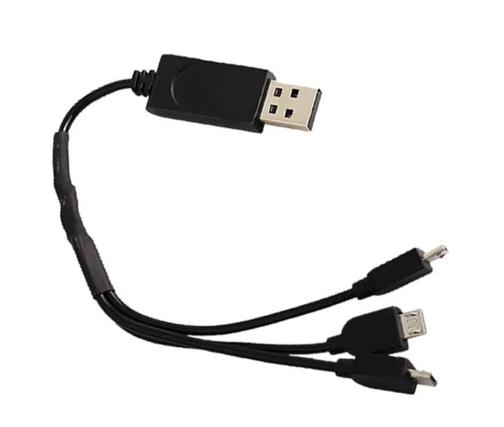 

USB Charger 1 to 3 Charging Cable for WLtoys XK K127 RC Helicopter Spare Parts