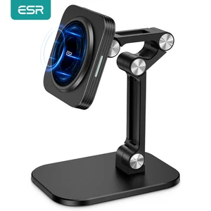 esr magnetic for iphone 12 pro max wireless charger phone holder 2 in 1 qi 7 5w fast charging mount adjustable desktop holder free global shipping
