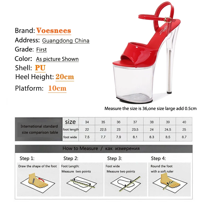 

Voesnees 2021 Women Clear Heels Fish Toe Black White Sexy Super High Heels Sandals Model T Station 20CM Catwalk Platform Sandals