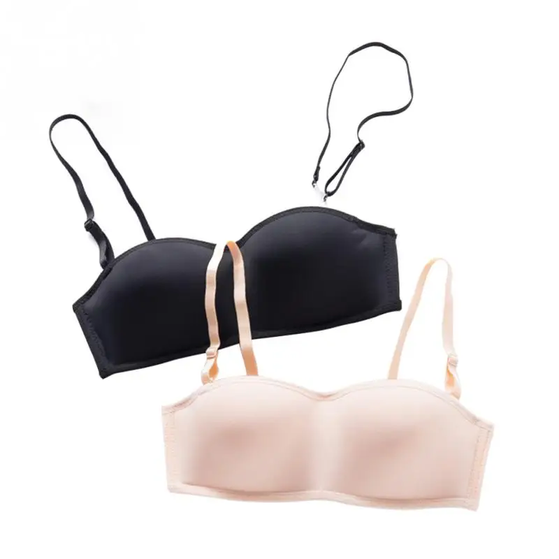 Повседневный Гладкий бесшовный пуш-ап Противоскользящий без бретелек Невидимый