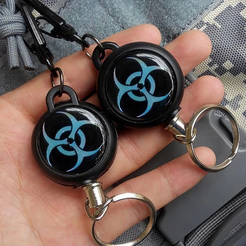 

Resilience Rope Elastic Keychain Sporty Retractable Alarm Key Chain Anti-Lost Telescopic Key Ring Keys Trinket