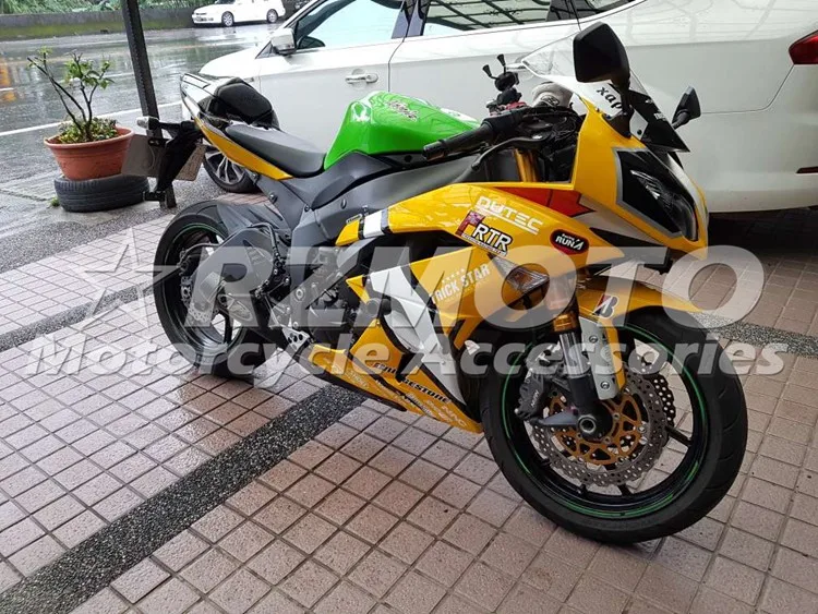 

Литья под давлением Новый ABS весь Обтекатели комплекты подходят для kawasaki Ninja ZX-6R 636 2009 2010 2011 2012 09, 10, 11, 12, цвет: желтый, белый