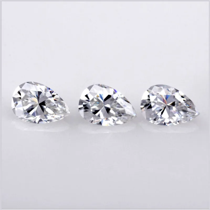 wholesale prices DVVS surper White color clarity 5x8mm-10x14 pear shape loose synthetic moissanites for jewelry making rings | Украшения и