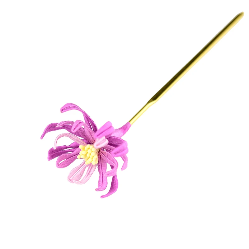 Лавандовая фиолетовая заколка для волос ручной работы набор поделок