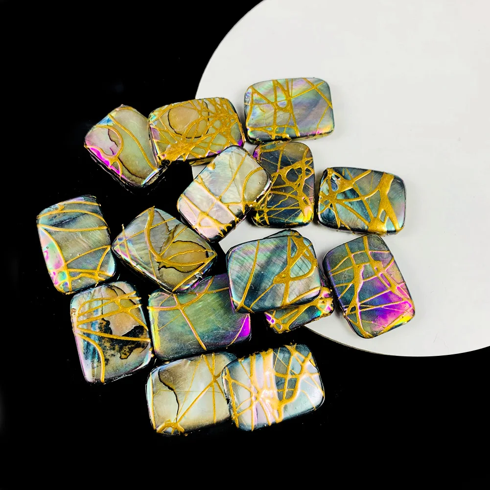 

5PCS Colorful Abalone Shell Beads Charm Pendant Shells for Jewelry Making Natural Mother of Pearl Shell DIY Necklace Bracelet