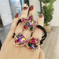 maam color crystal head rope cute rubber band headdress high elasticity tie hair rubber band hair ring simple hair accessories