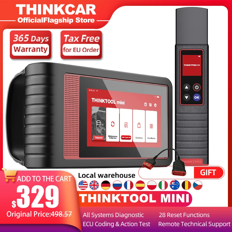 THINKCAR Thinktool mini obd2 сканер Профессиональный полная система диагностики автомобиля