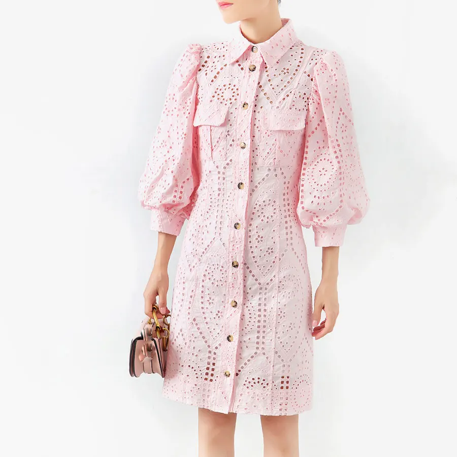 Высококачественное модное женское платье с длинным рукавом однотонное блузка