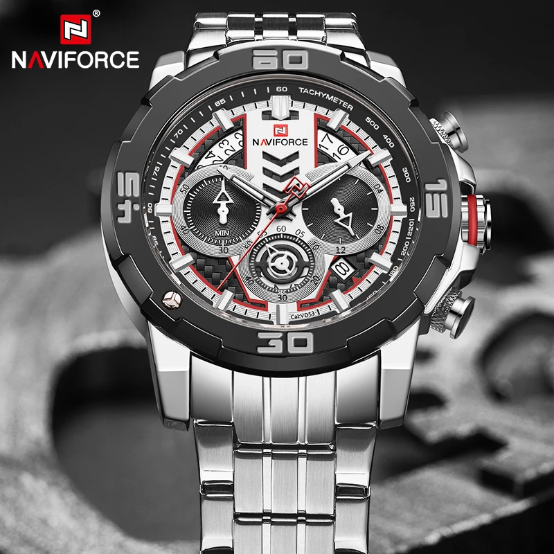 NAVIFORCE Sport Mens Watches Luxury Men Chronograph Military Quartz Wristwatch Date Waterproof Clock Male Relogio Masculino 2020 | Наручные