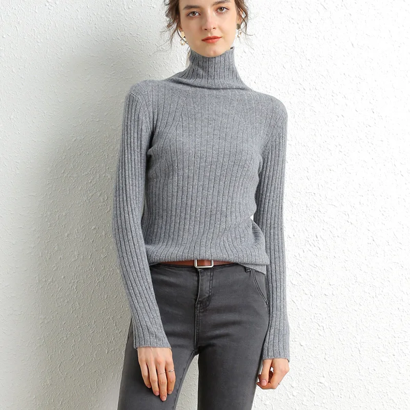 New Fashion Cashmere Sweater Women Casual Long-Sleeved Turtleneck Female Wool Pullover Winter Ladies Bottoming Knitted Tops 2020 | Женская
