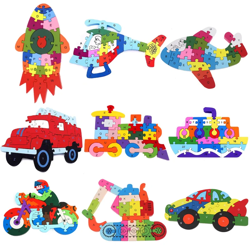 Детский развивающий 3D пазл с надписью и номерами|Пазлы| |