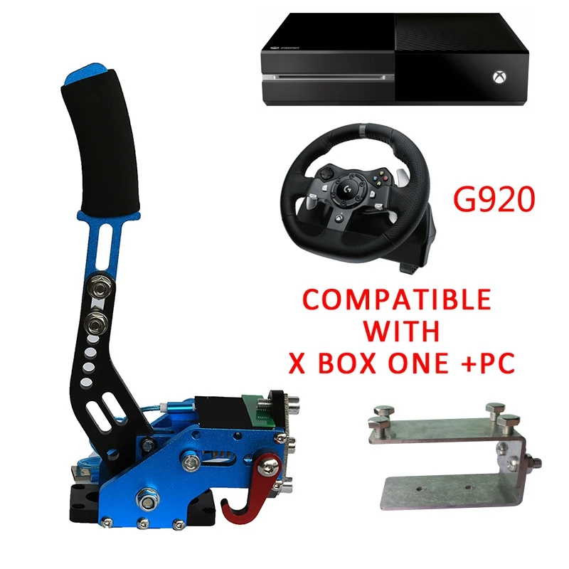 G920 Blue Новые гоночные игры ручной тормоз зажим PS4+ PC USB Ручной тормоз SIM для гоночных игр G27 G29 G920 T300RS с крепежом экшн игрушка - Цвет: G920 Blue