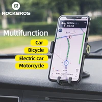 rockbros bike phone holder multifunction smartphone holder electric bicycle motorcycle car magnetic type navigation bracket rack