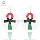 Серьги-подвески женские SOMESOOR, этнические, деревянные, 6 см