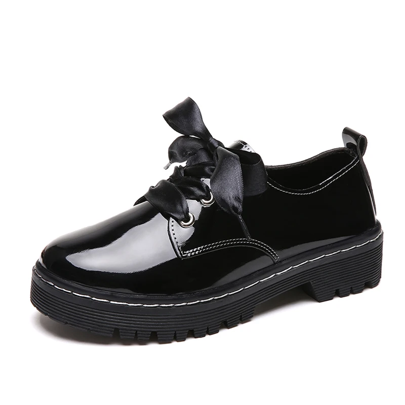 

Oxford Shoes for Women Shoes Woman Leather Ladies Shoes Female Flats Spring Autumn Lace Up Casual Shoes Plus Size