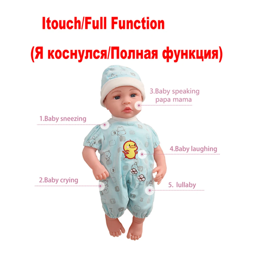 45 см ITOUCH функциональные детские куклы говорящие на папе маме смеющиеся плачущие