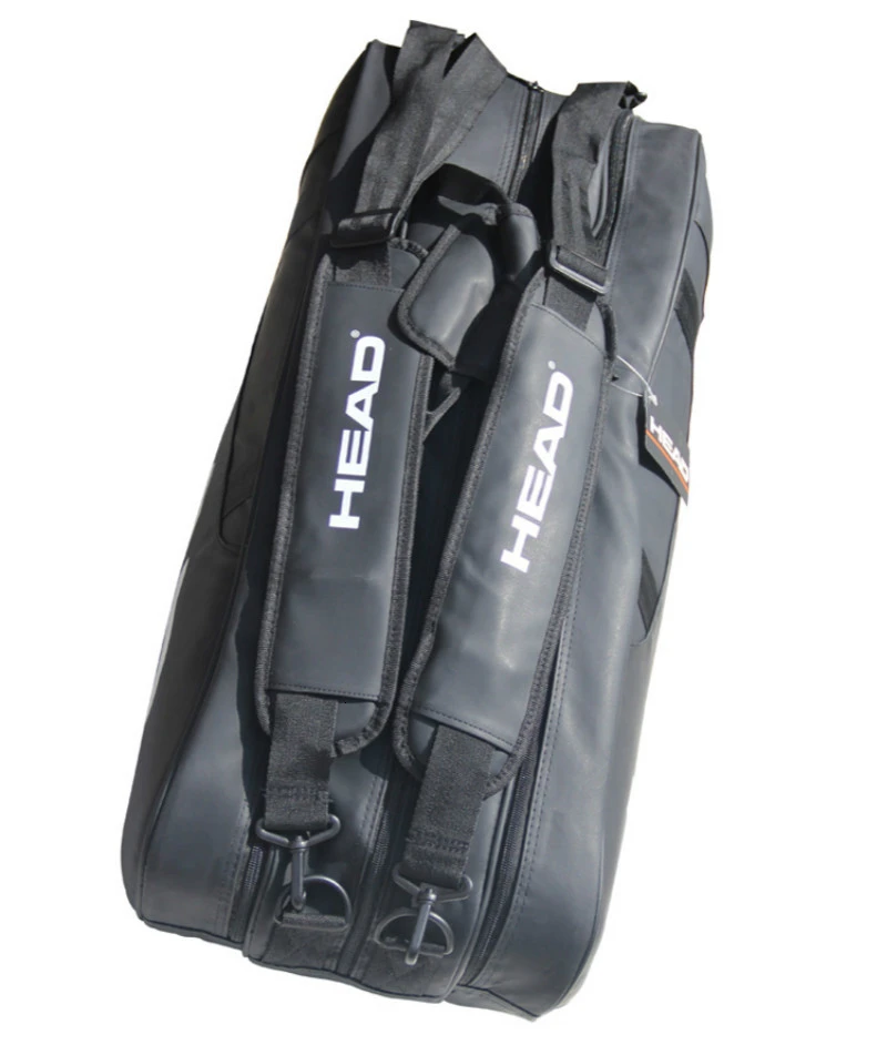 100% PU черная голова теннисная Сумка Многофункциональная большая Capaicity сумка для