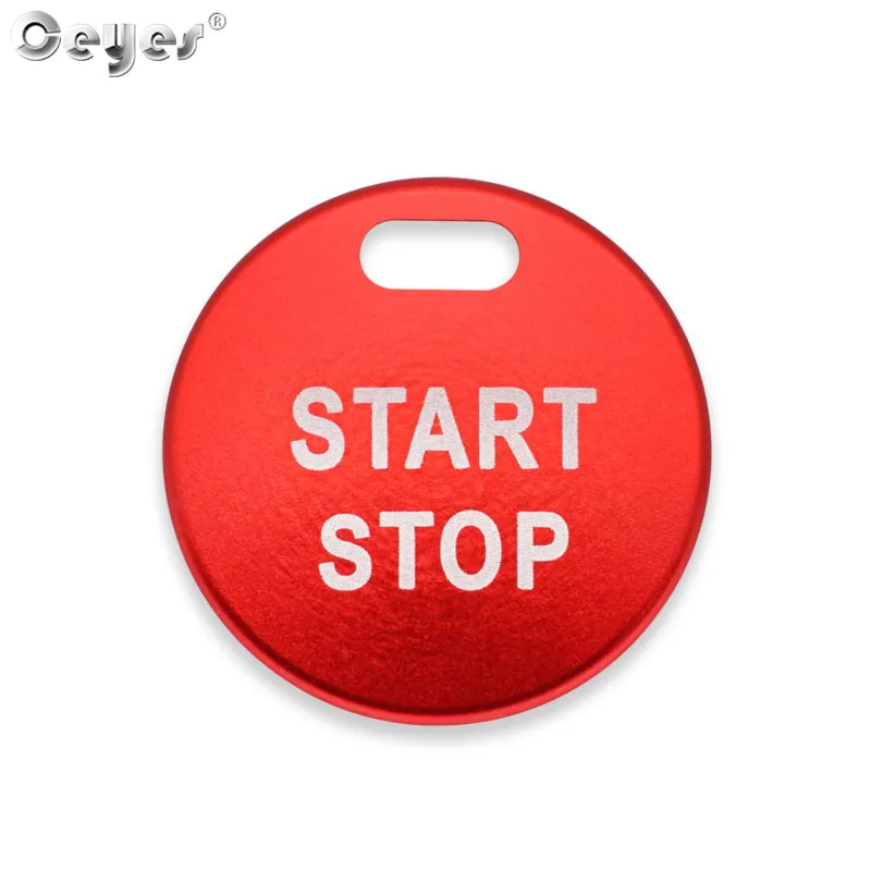 Red Button Cover Ceyes наклейки для стайлинга автомобилей для Nissan, Qashqai, Juke J10 J11 Авто Start Stop стильная кнопка Зажигания для автомобиля кольцо крышки с отверстием случае аксессуары - Название цвета: Red Button Cover