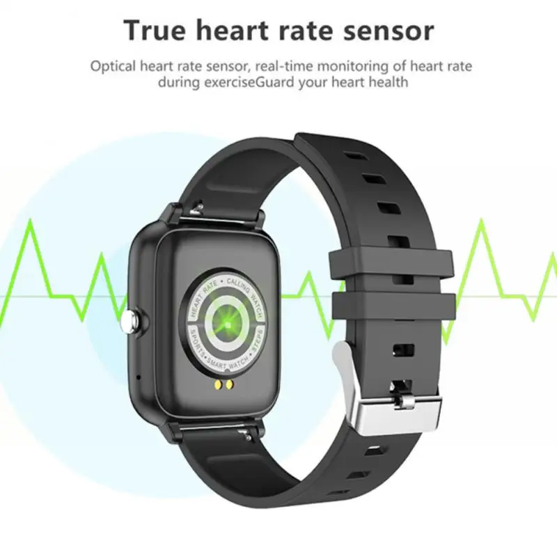 P6 Color Screen Smart Watch Full Touch Blood Pressure Monitor Fitness Sport Bracelet Bluetooth-compatible Custom Wallpaper | Электроника