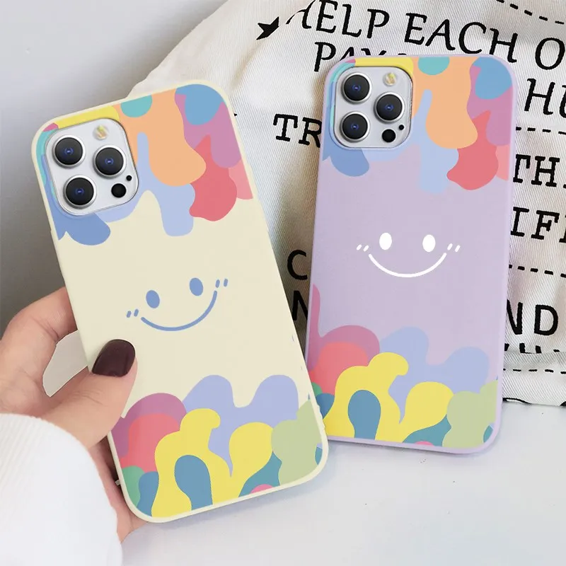 Милый чехол с радужным улыбающимся рисунком для Samsung Galaxy S21 S20 FE S10 Note 20 Ultra 10 Lite 2020