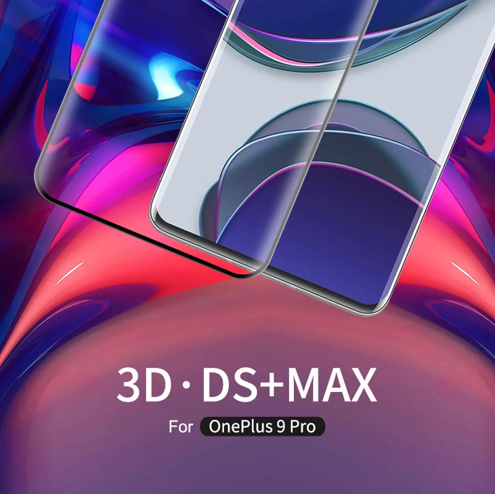 Nillkin-Protector de pantalla de vidrio templado para OnePlus 9 Pro, pel&iacute;cula de vidrio HD, 3D, DS + Max, borde redondo, para One Plus 9 Pro-1