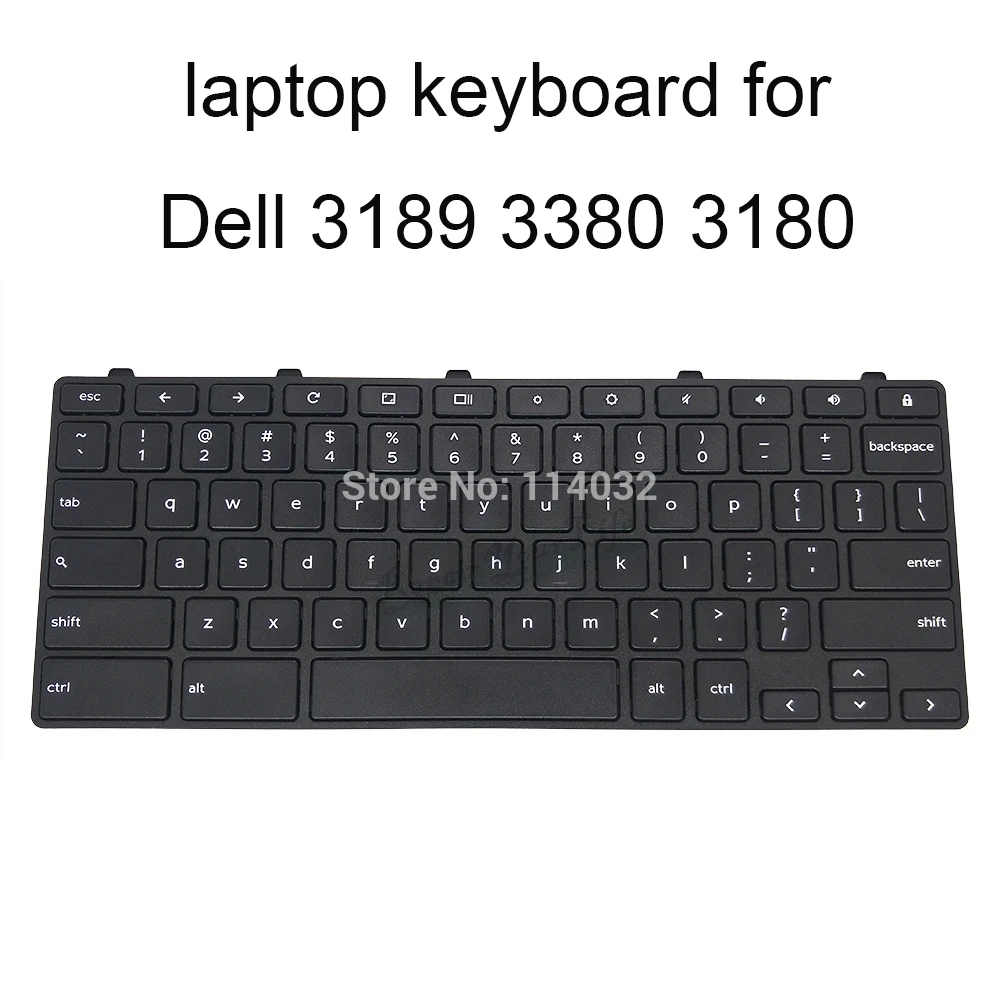 

Chrome Laptop Keyboards HNXPM for Dell 3189 Chromebook 11 3180 13 3380 US English Black with Frame Keyboard 0HNXPM DLM17A1