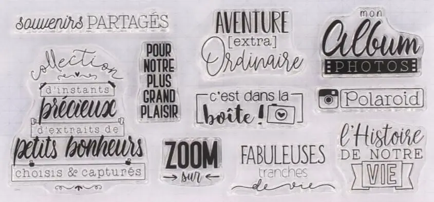 Французский прозрачный силиконовый штамп/печать для сделай сам