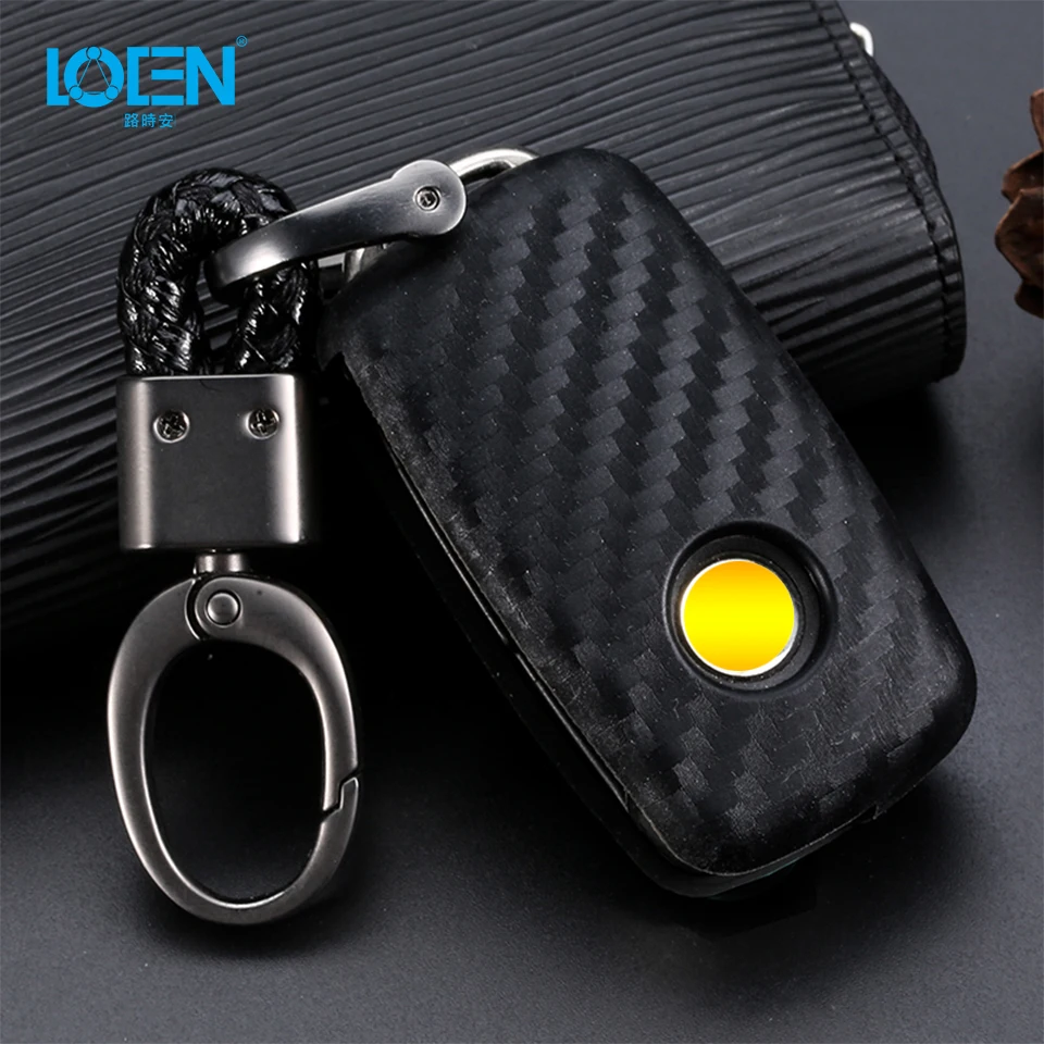 Роскошный чехол для ключей из углеродного волокна 2/3 кнопки VW Volkswagen Jetta Golf 4 5 6 Polo