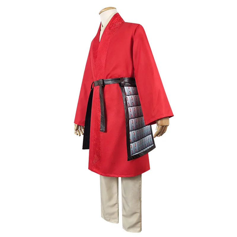Фильм Косплей Мулан Хуа костюм топ брюки наборы красное пальто Hanfu Хэллоуин