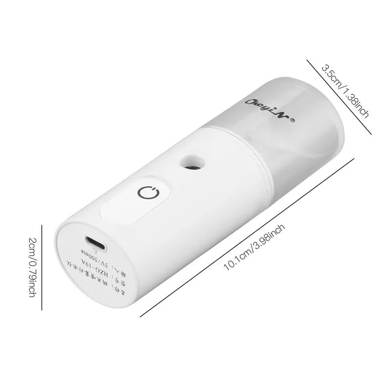 

3 Pcs 40ml USB Rechargeable Facial Mister Air Humidifier Nano Mister Skin Cooling Facial Steamer Mist Maker Moisturize Sprayer