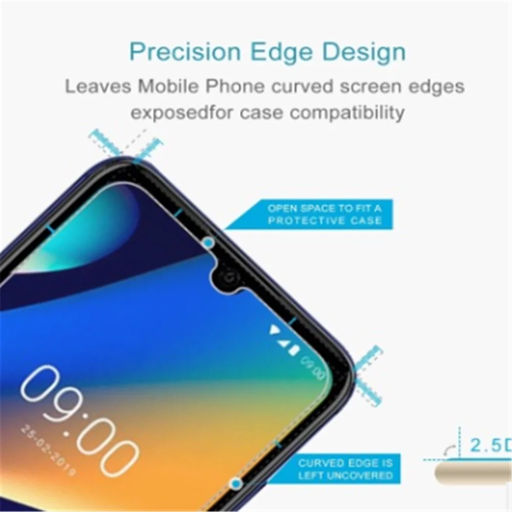Подходит для Wiko View 3 Lite 0 26 мм 9H 2.5D пленка из закаленного стекла с закругленными