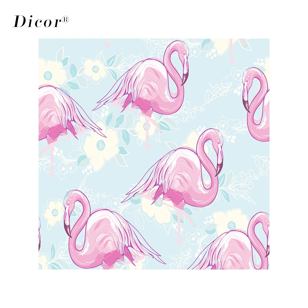 Стеклянная наклейка DICOR в виде розового фламинго красочная фотопленка животного