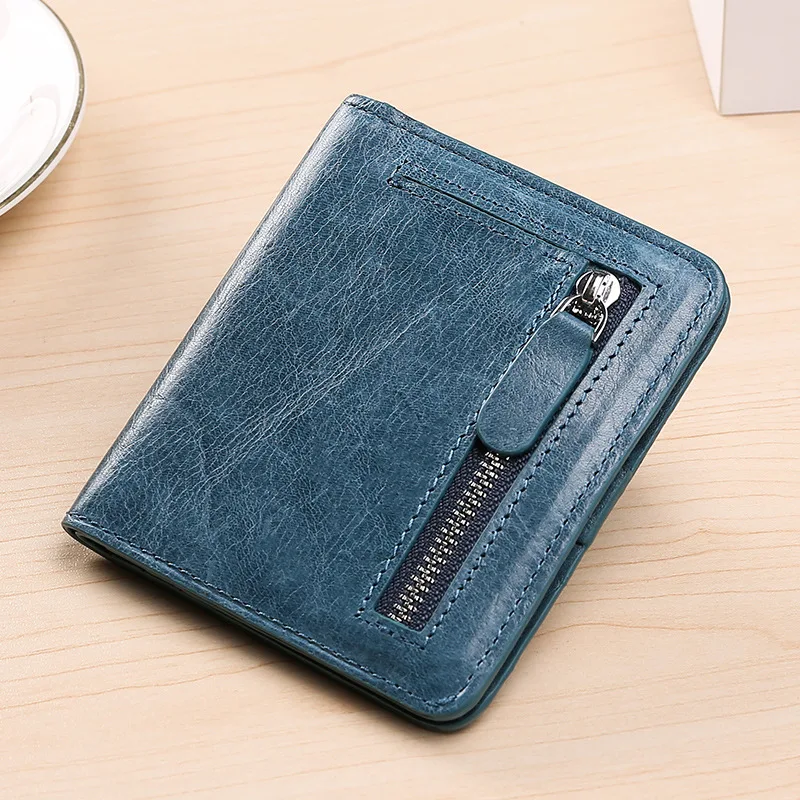 

Pocket Wallet Women Simple Card Holder Clutch Casual Women Wallets Zipper Genuine Cowhide Ladies Wallets Female Purse Leather
