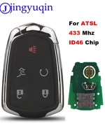 jingyuqin 433 mhz with id46 smart remote car key for cadillac atsl smart card 5buttons frequency