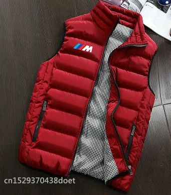 

Mens Jacket for bmw Sleeveless Vest Winter Male Double-Wear Cotton-Padded Hooded Vest Coats Men Thick Warm Waistcoats Clothing u