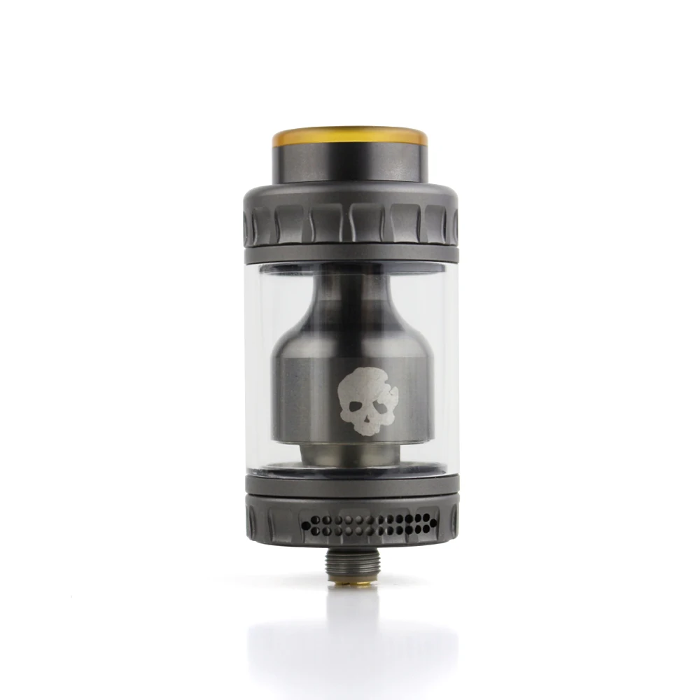Dovpo Blotto RTA распылитель с 2/6 мл стеклянный пузырьковый/ULTEM пузырьковый бак 510 резьба 26 мм Диаметр Vape Танк против Dead Rabbit RTA - Цвет: gunmetal