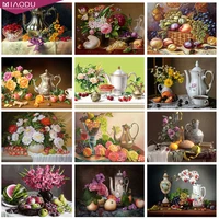 5d flowers diamond painting fruit and afternoon tea compote landscape diamond embroidery cross stitch mosaic home decor gifts