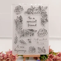 special friend transparent silicone stamp cutting diy hand account scrapbooking rubber coloring embossed diary decor reusable