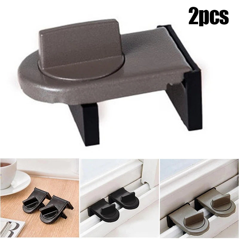 

2 Pcs Window Locks Anti-theft for Child Safety Sliding Door Closets Basement @M23