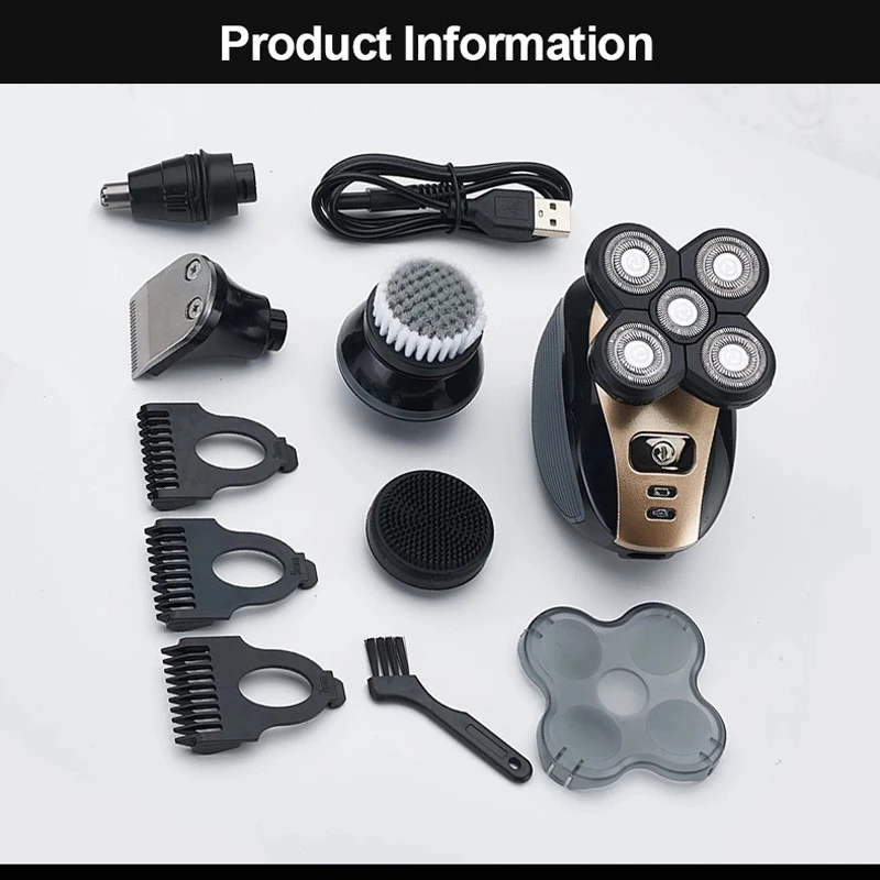 

2021 New Electric Shaver Rechargeable Shaving Machine for Men Beard Razor Wet-Dry Dual Use Washable Electric Beard Trimmer