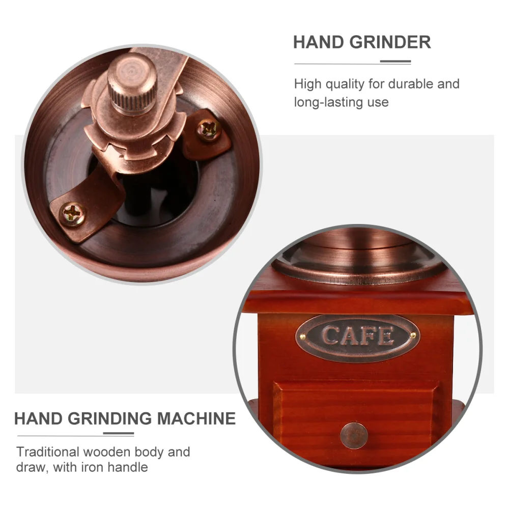 

1Pc Manual Coffee Bean Hand Grinder Coffee Beans Grinding Machine Grain Mill