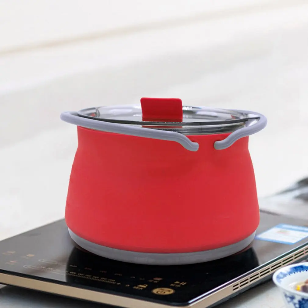 

Collapsible Camping Kettle For Hiking Travel Outdoors Durable Easy To Clean Not Twisted Or Deformed