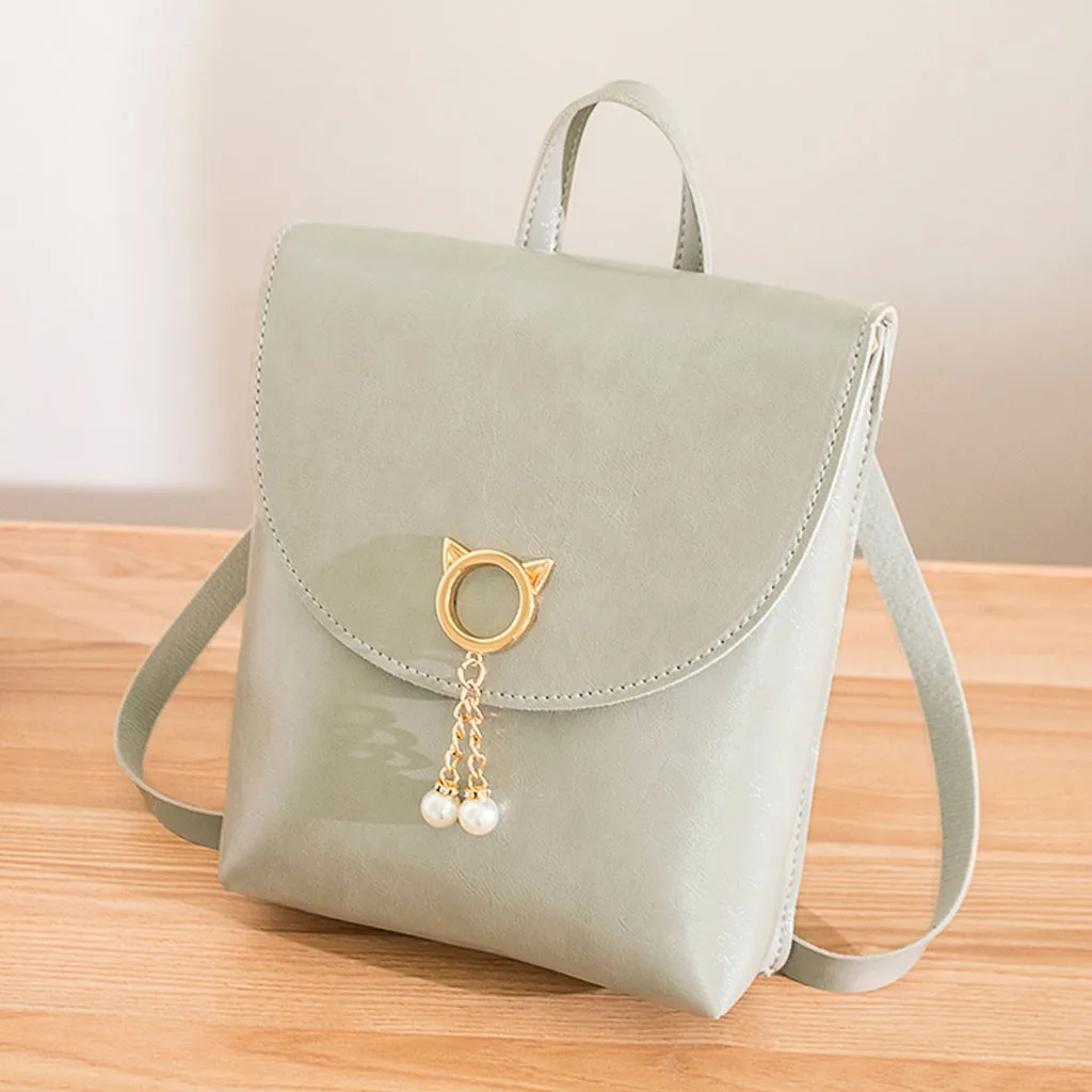 Кожаный рюкзак для женщин маленькая сумка модная женская на плечи маленький с