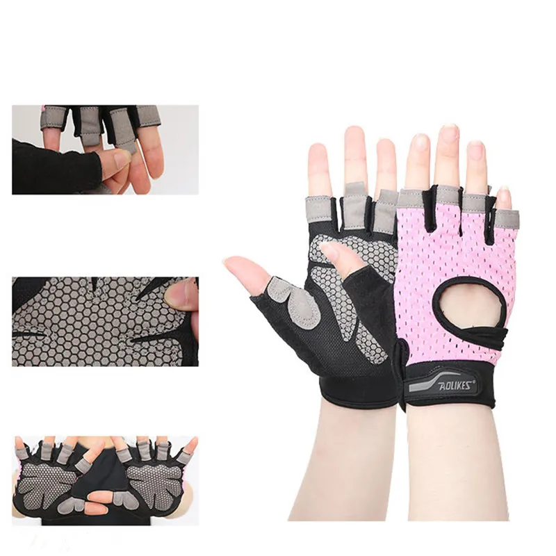 

Men Women Weightlifting Gloves Gym Half Finger Sports Fitness Gloves Anti-slip Resistance Exercise Training Wrist Gloves